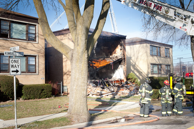 Skokie Fire Department building explosion 12-12-11 Kimball Avenue
